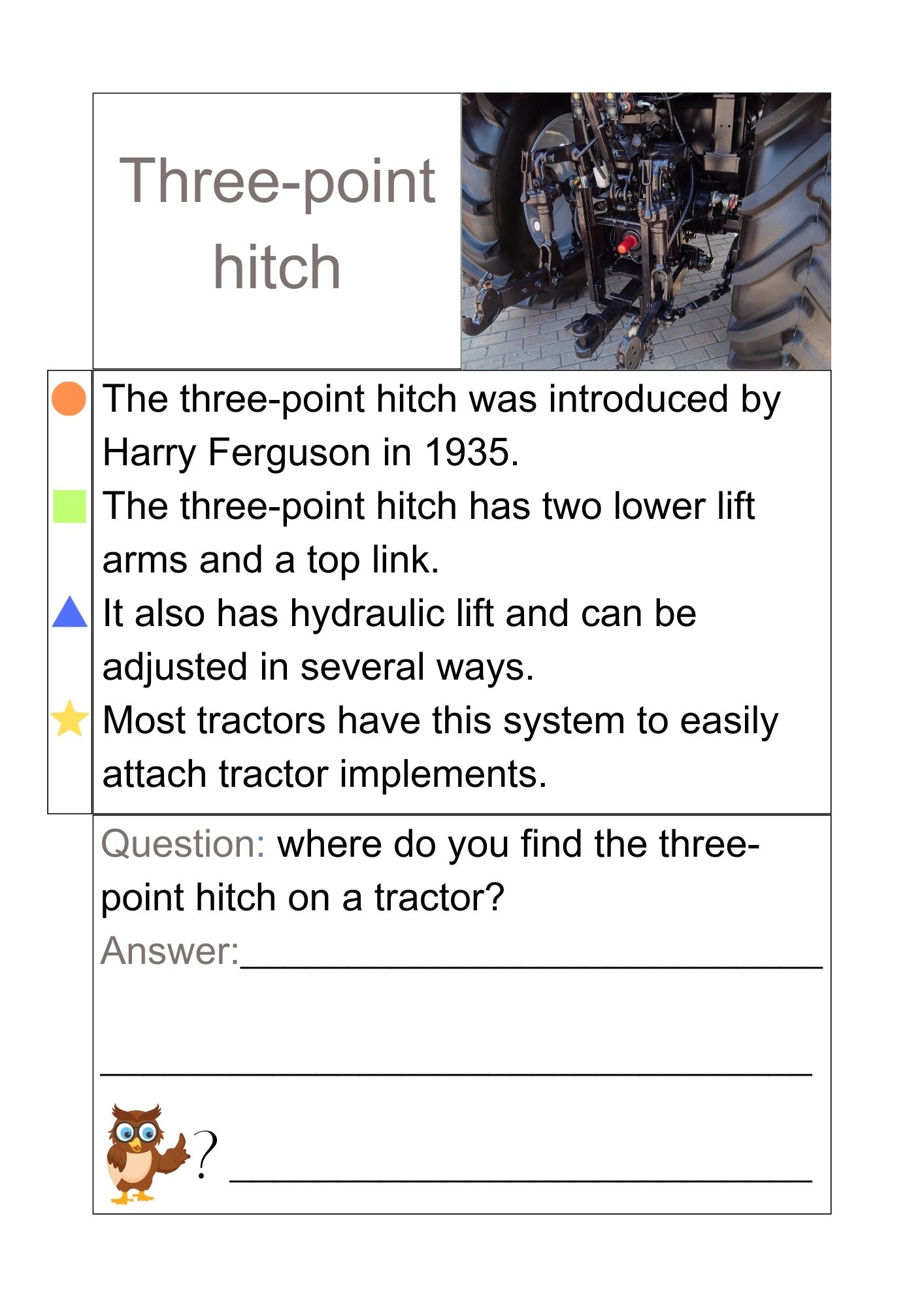 Read & answer 1- short text assignements - tractor & equipment - Bilde 9