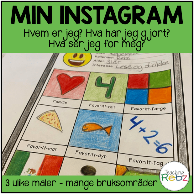 Min Instagram - refleksjon- og tankeoppgave