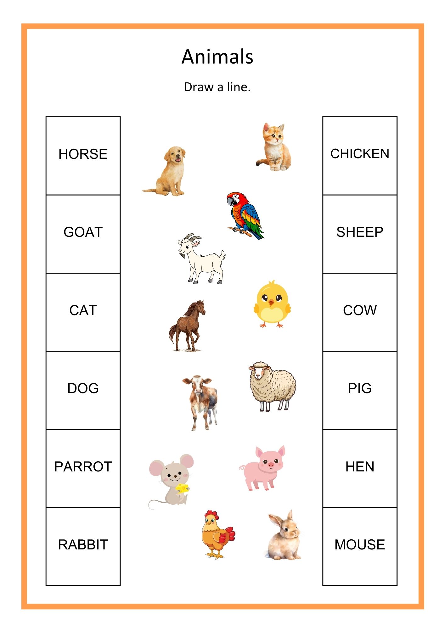 My first english words 1- colors, animals and fruits - Bilde 4