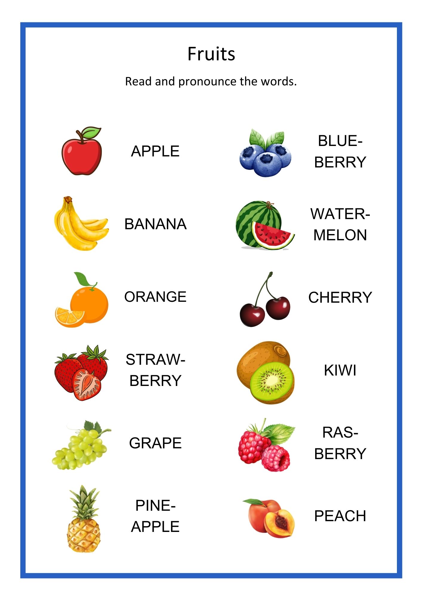 My first english words 1- colors, animals and fruits - Bilde 9