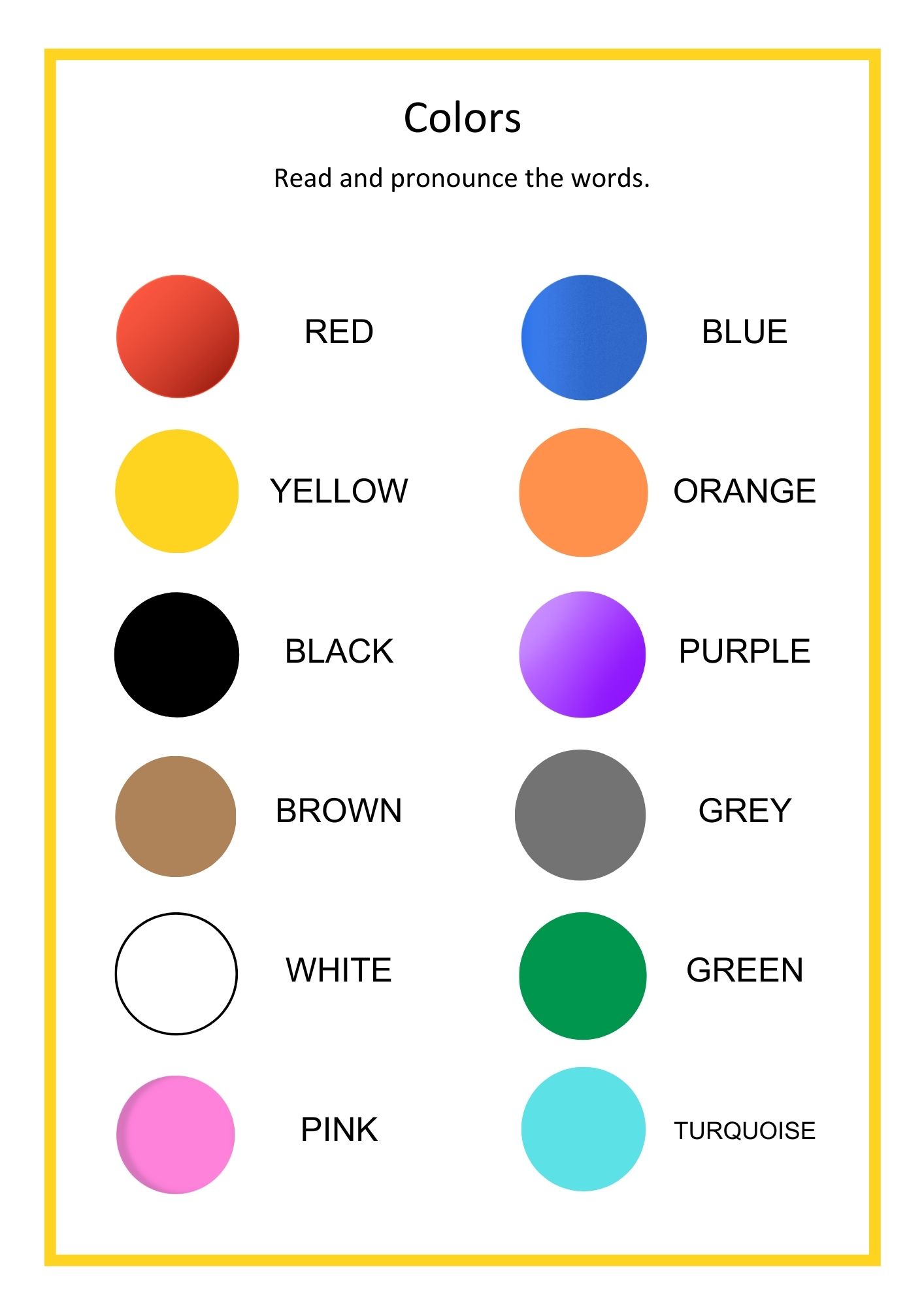 My first english words 1- colors, animals and fruits - Bilde 8