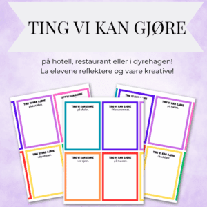 Ting vi kan gjøre.....