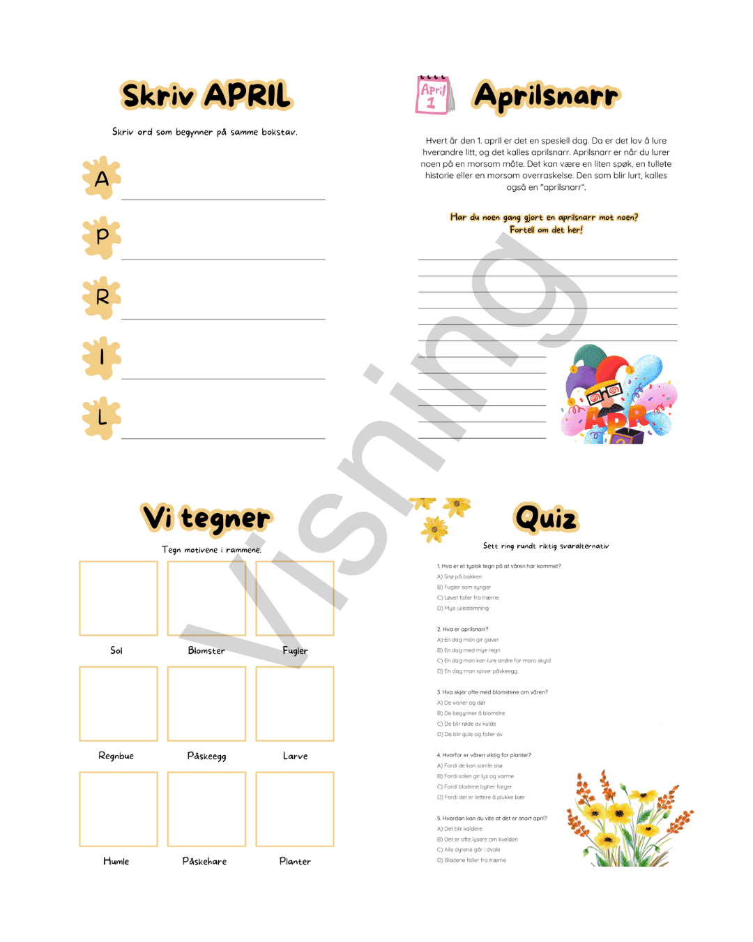 Arbeidshefte April - Bilde 2