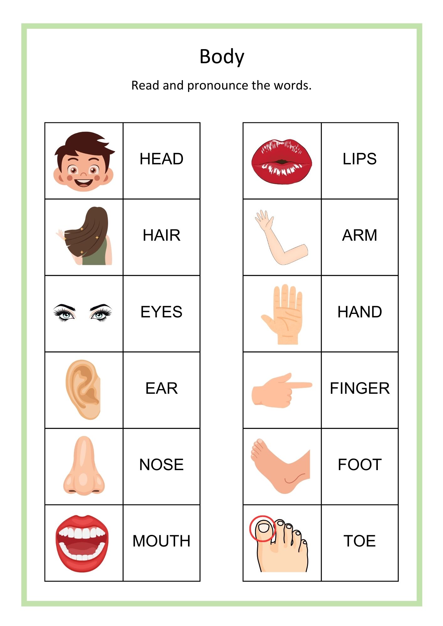 My first english words 4 - classroom, body and beach - Bilde 8