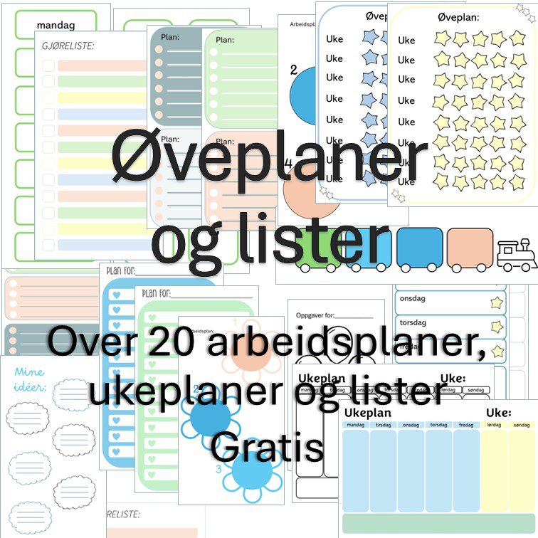 Øveplaner og lister
