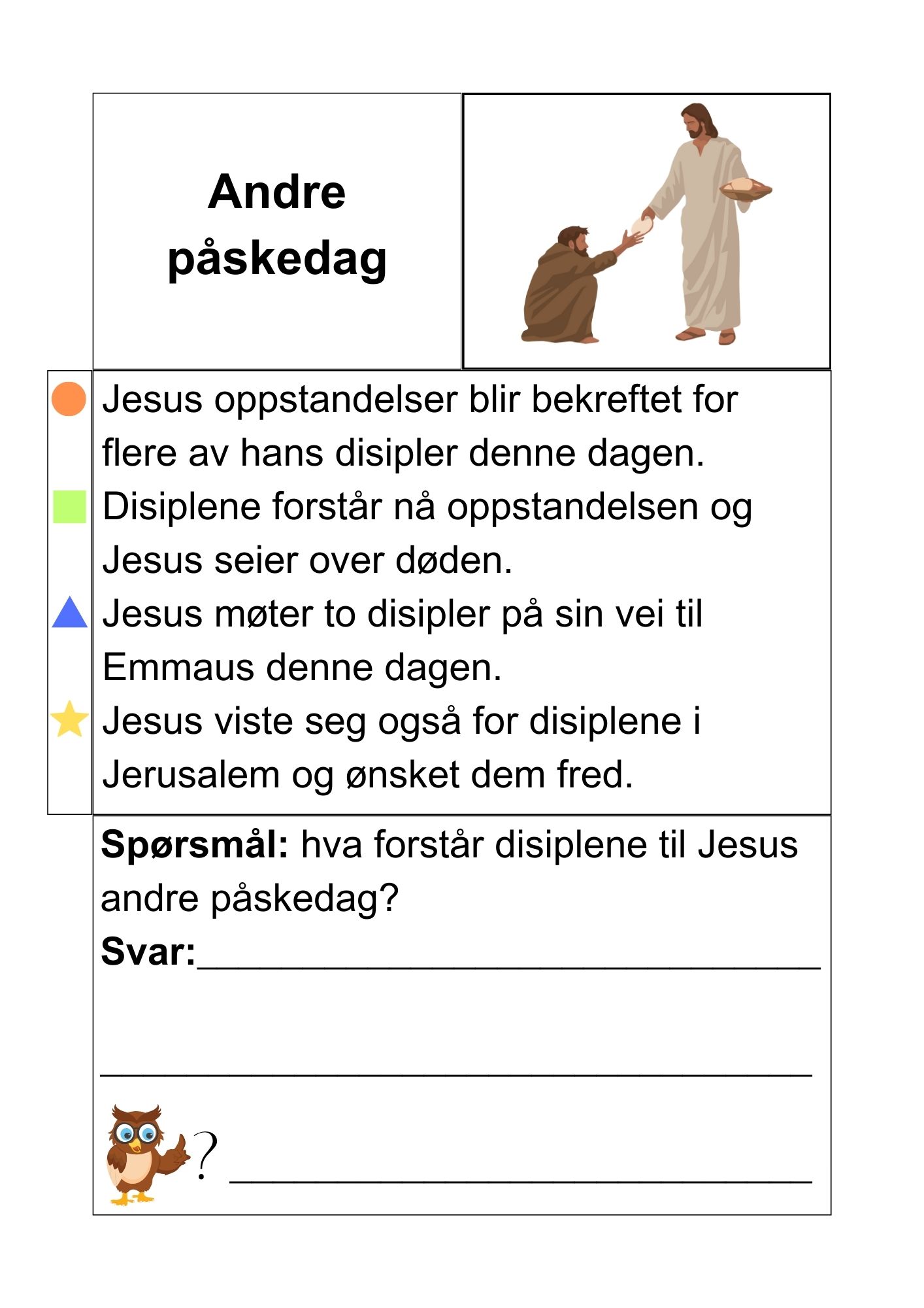 Påskeevangeliet i små tekstoppgaver + påskeoppgaver og aktiviteter - Bilde 10