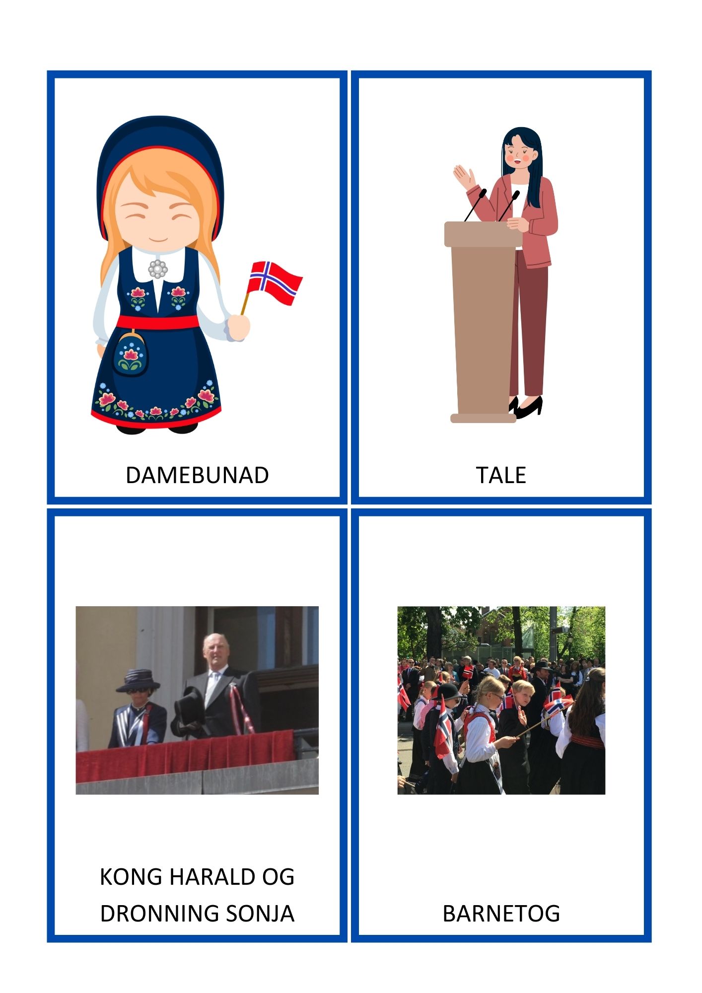 17.mai - begrepskort & memorykort - Bilde 3