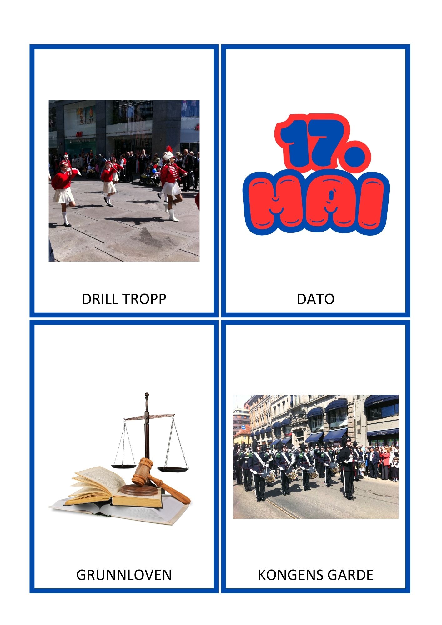 17.mai - begrepskort & memorykort - Bilde 4
