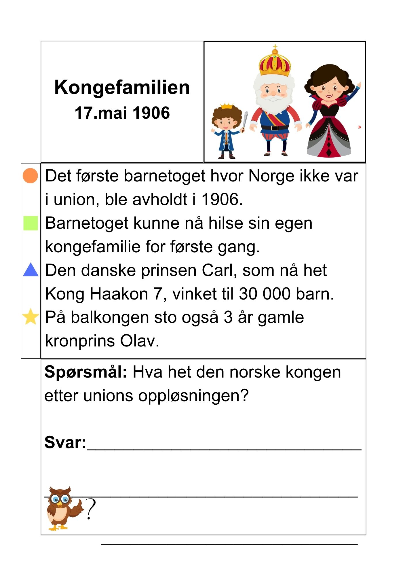 Les og svar - små tekstoppgaver 6 - 17.mai fra grunnloven til russetog - Bilde 12