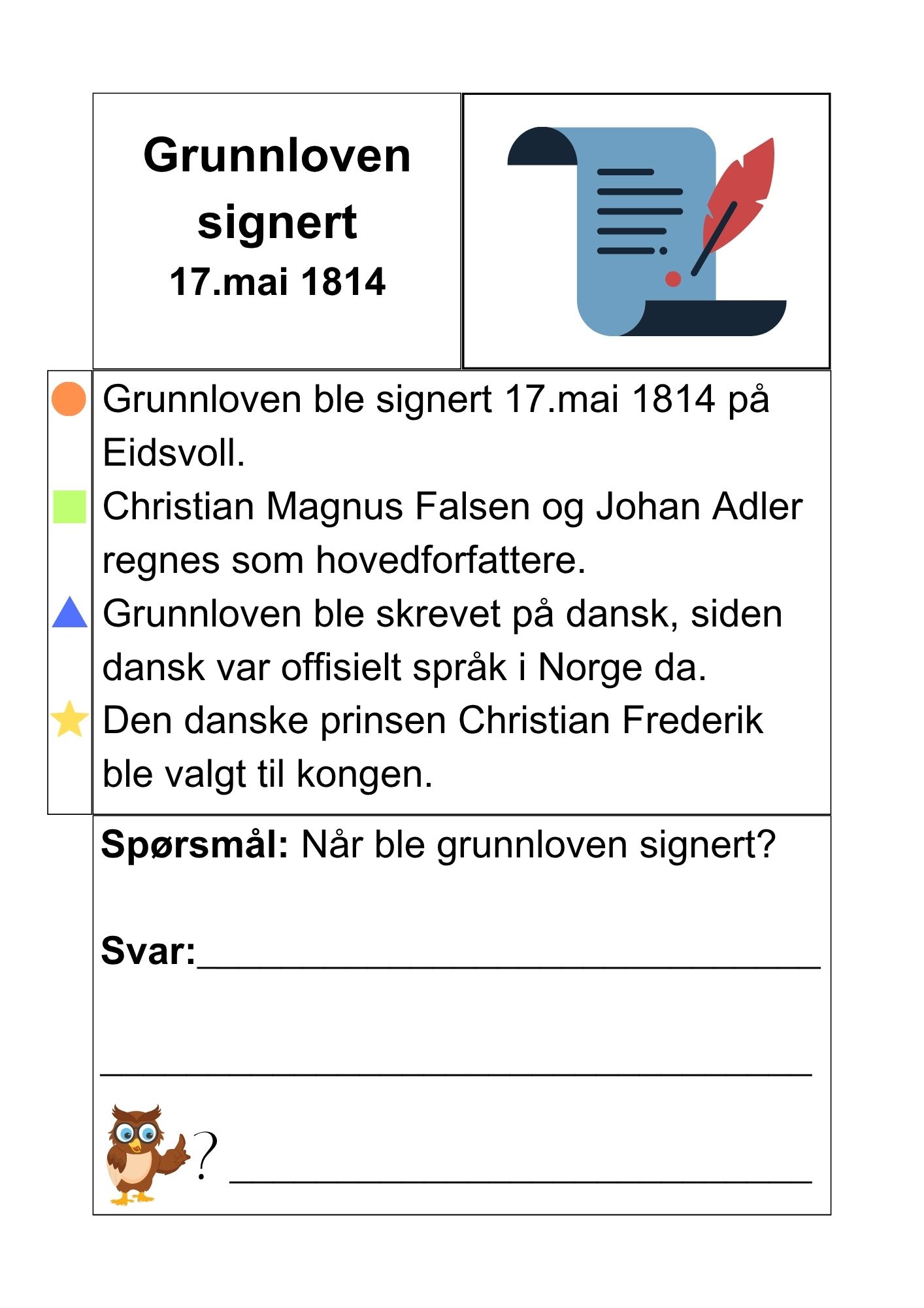 Les og svar - små tekstoppgaver 6 - 17.mai fra grunnloven til russetog - Bilde 3