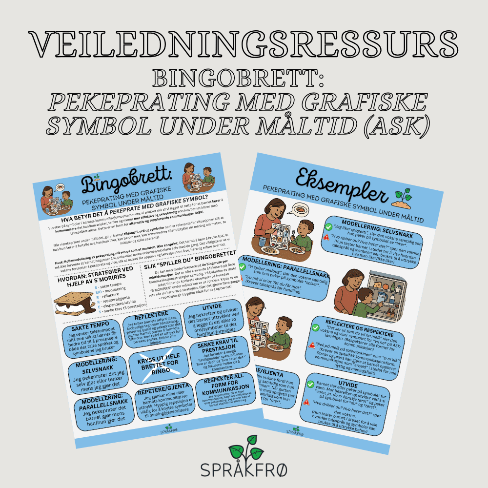 Bingobrett: Pekeprating med grafiske symbol under måltid - et veiledningsverktøy for fagpersoner