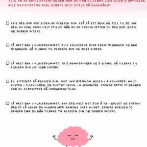 Pauseaktiviteter - Brain breaks