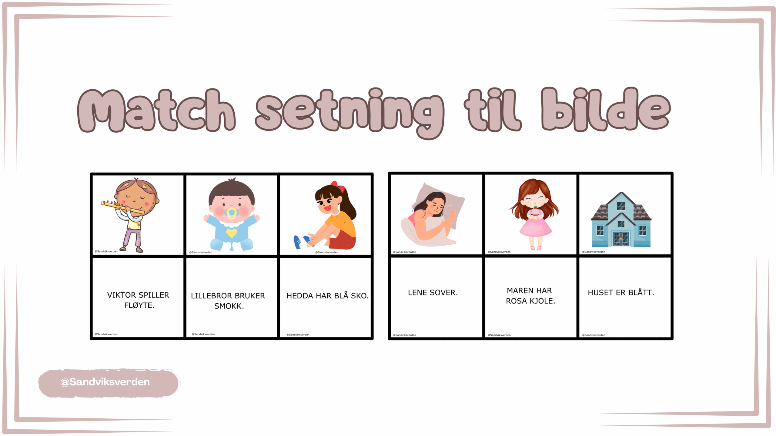 Match setning til bilde