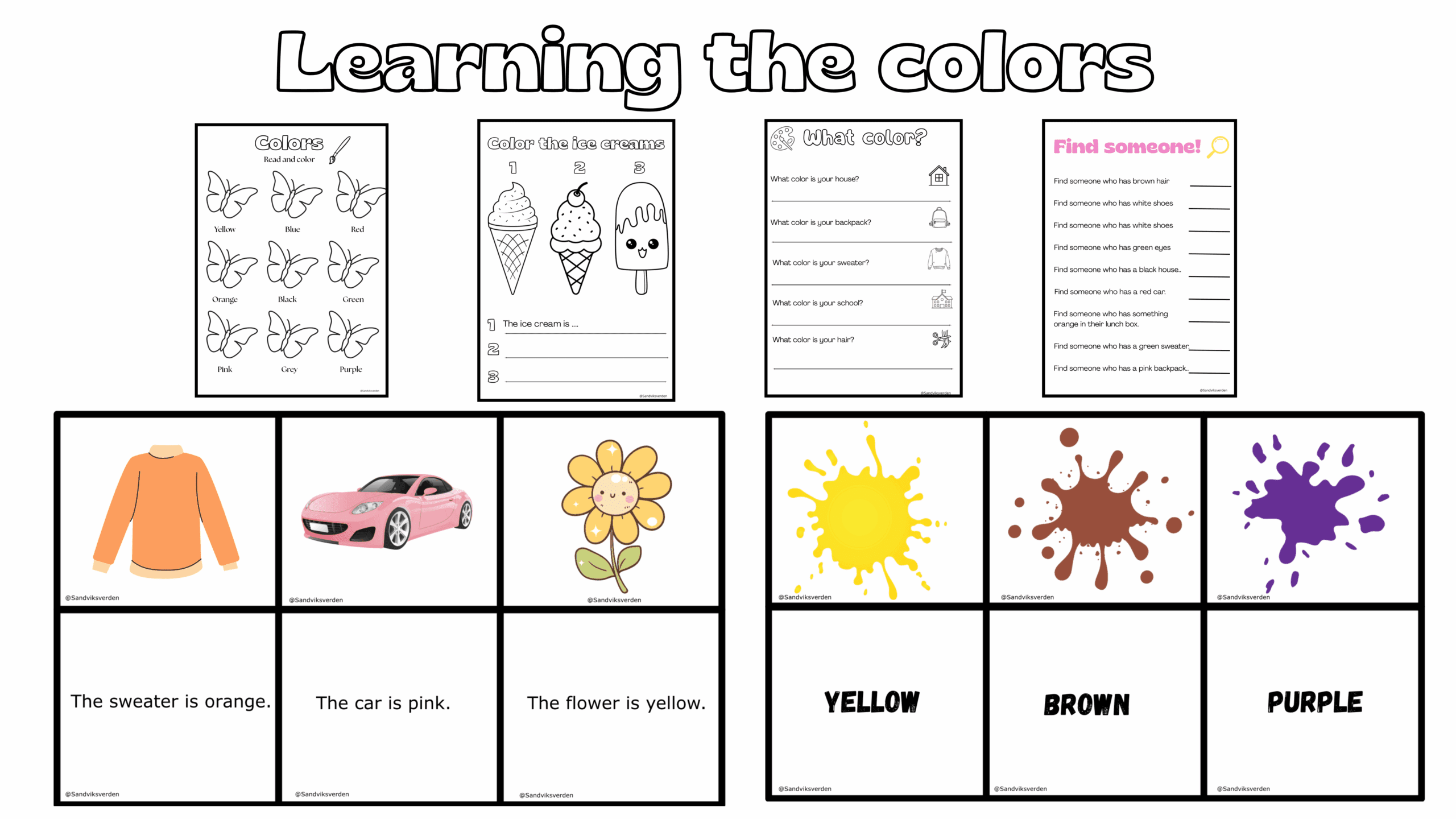 English- Learning the colors
