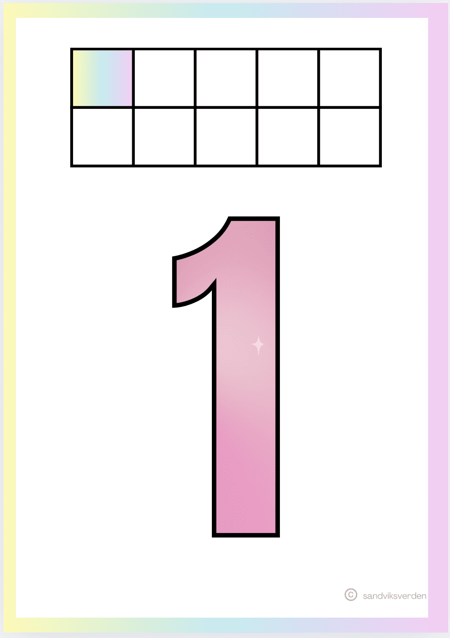 Tallplakater 1-20 Fargerik