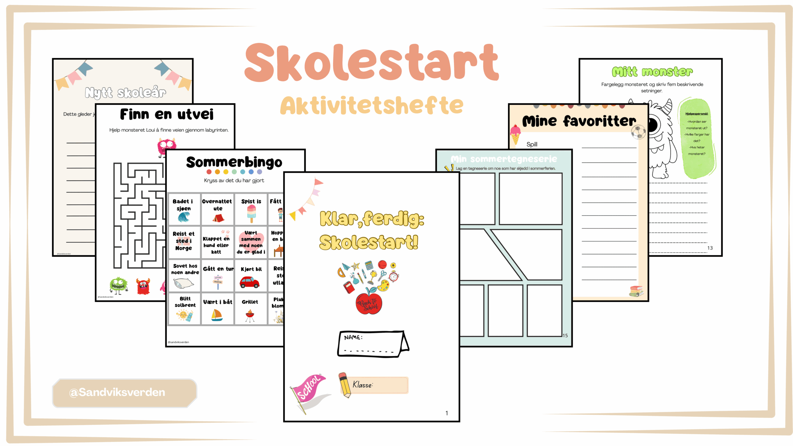 Skolestart - Aktivitetshefte