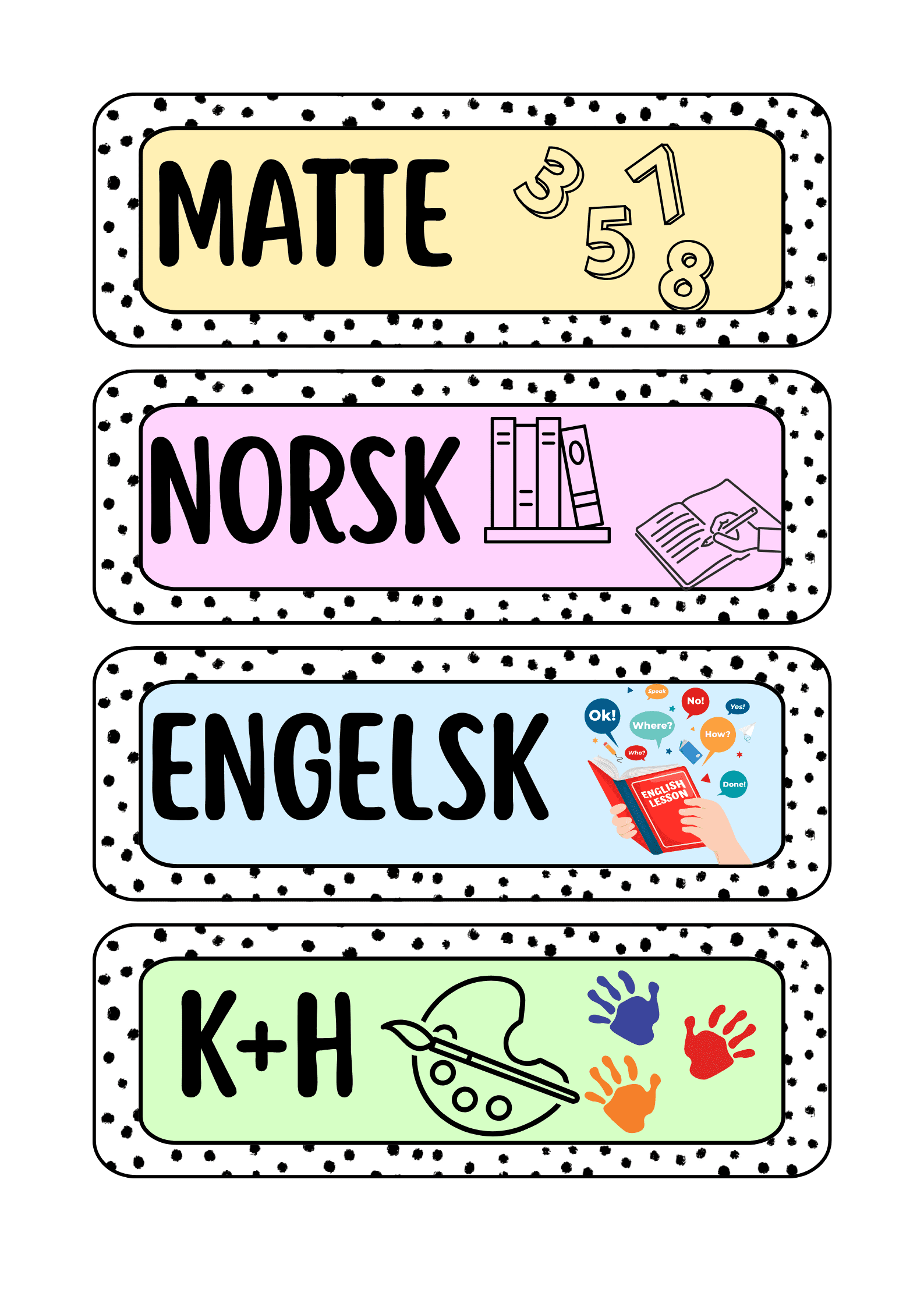 Dagsplan m/ visualiserende bilder (Pastell tema)