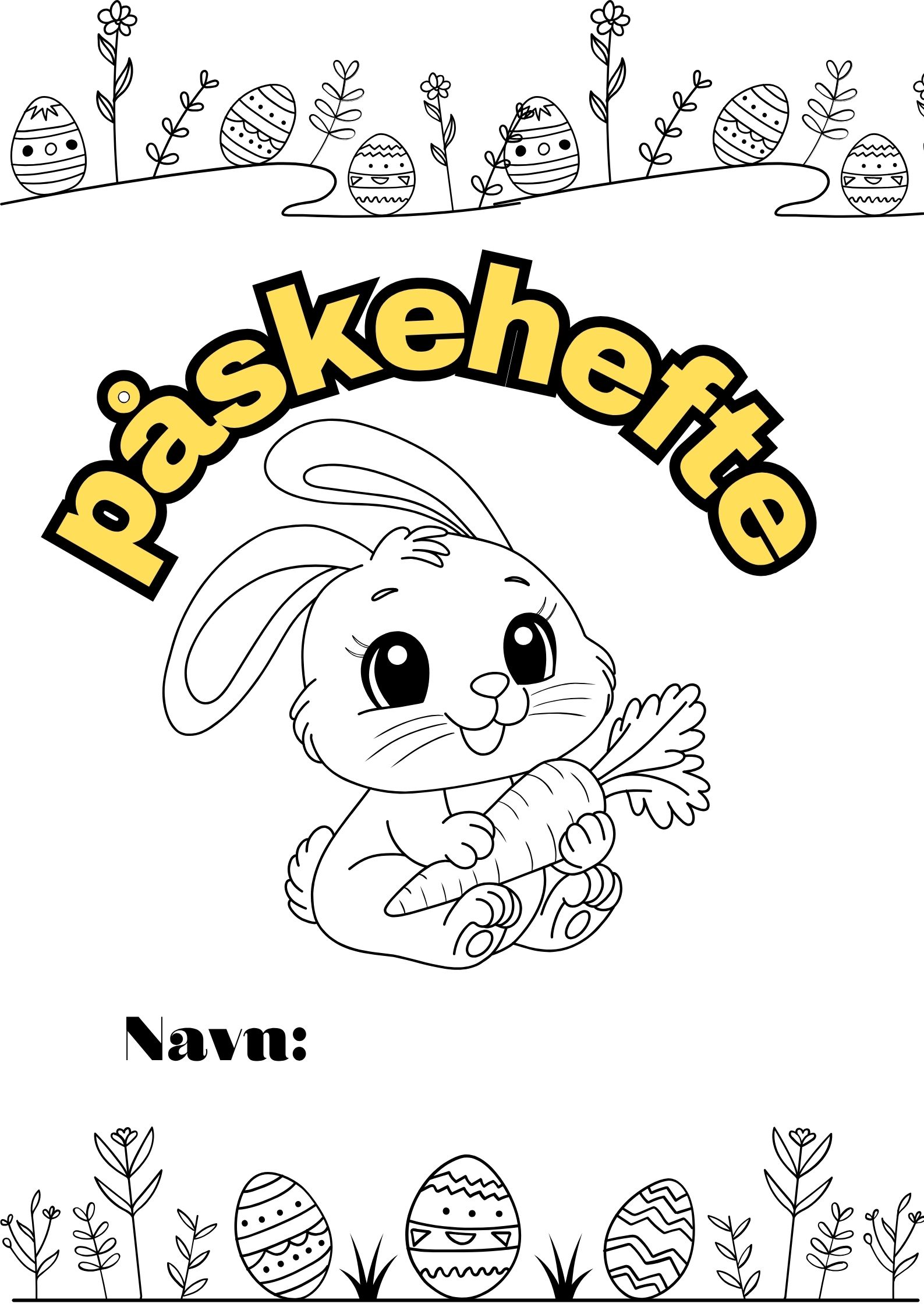 Påskehefte (fargelegging og aktiviteter)