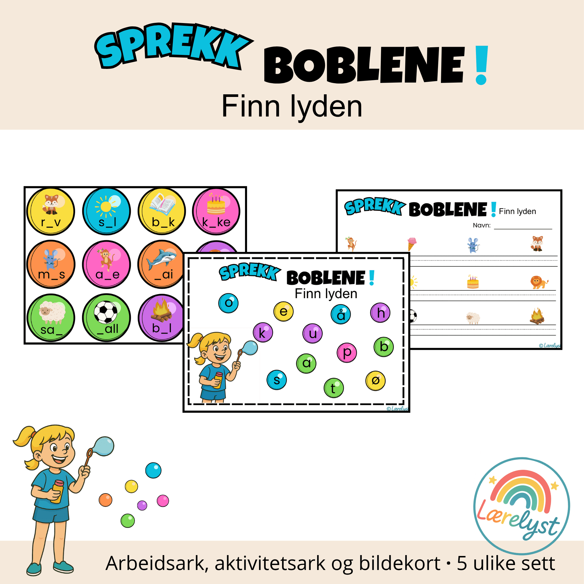 Sprekk boblene! Finn lyden