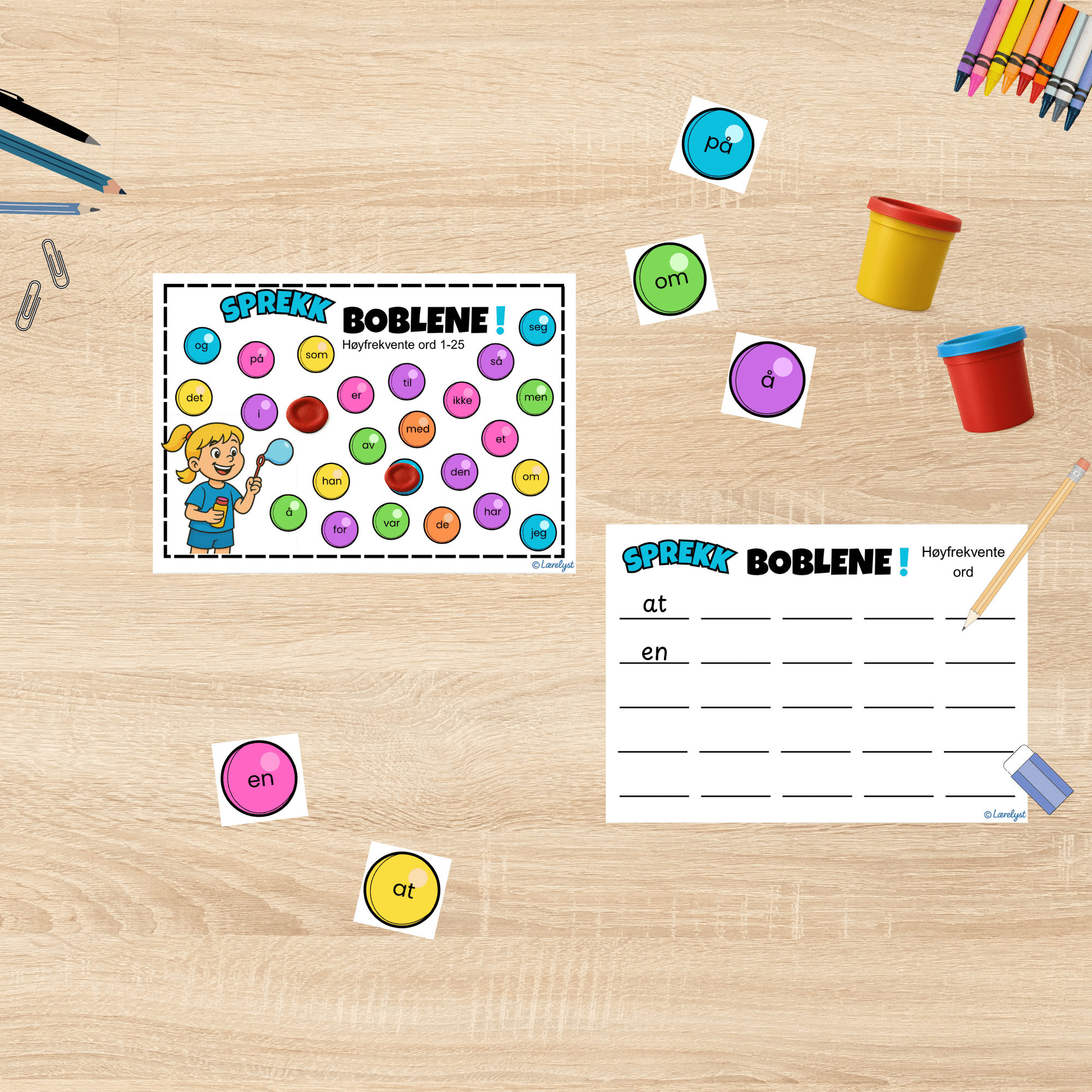 Sprekk boblene! Høyfrekvente ord - Bilde 3
