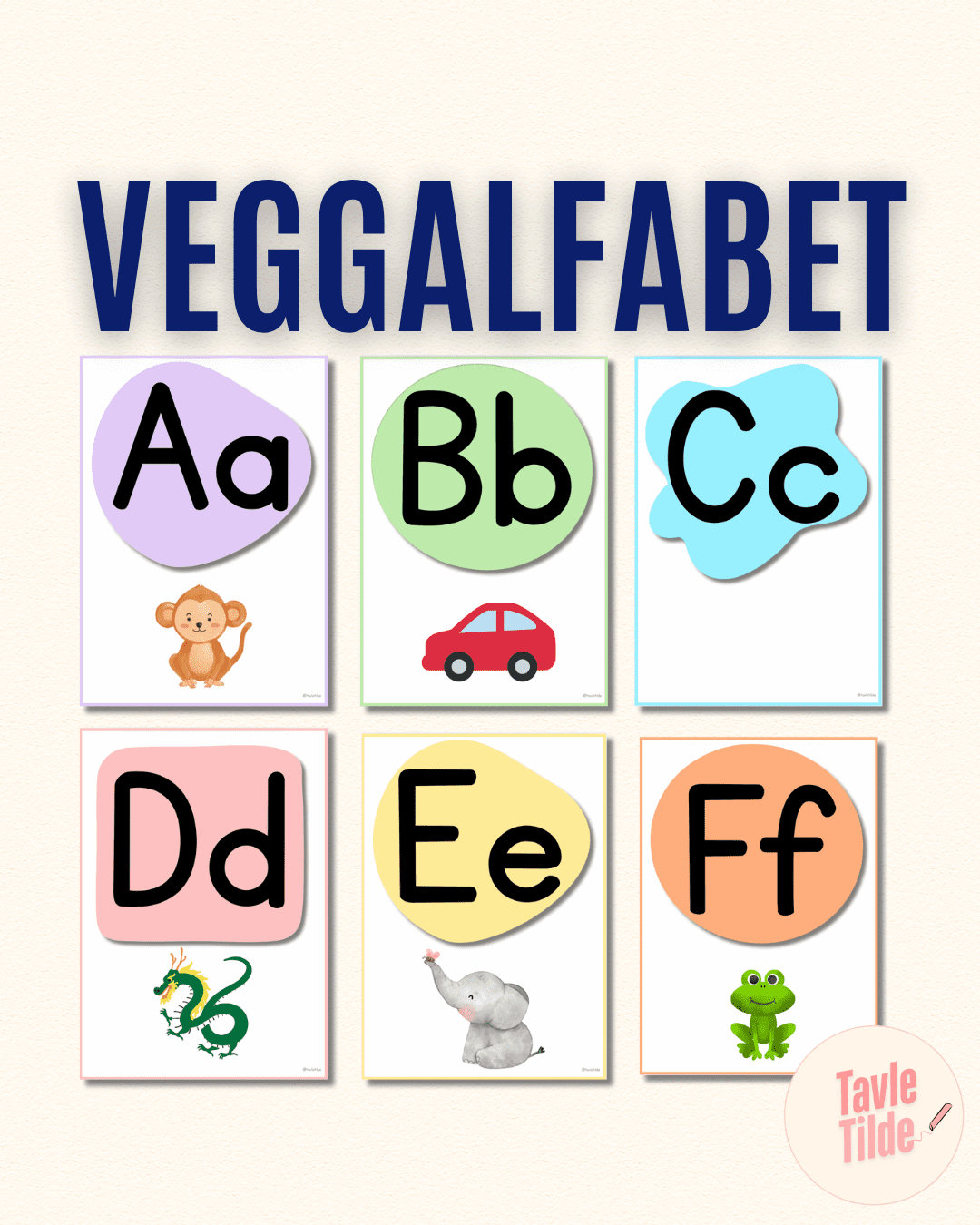 VEGGALFABET med bilder