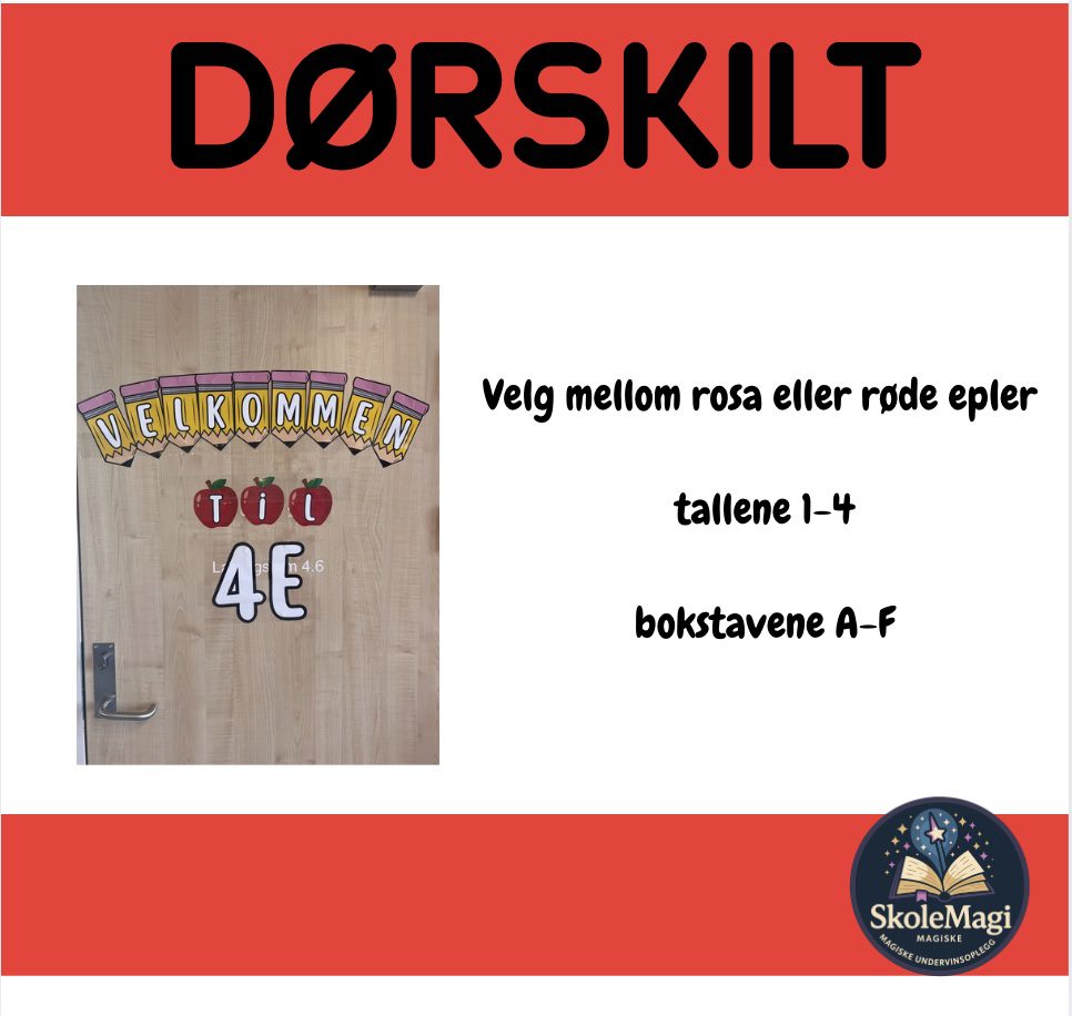 Dørskilt