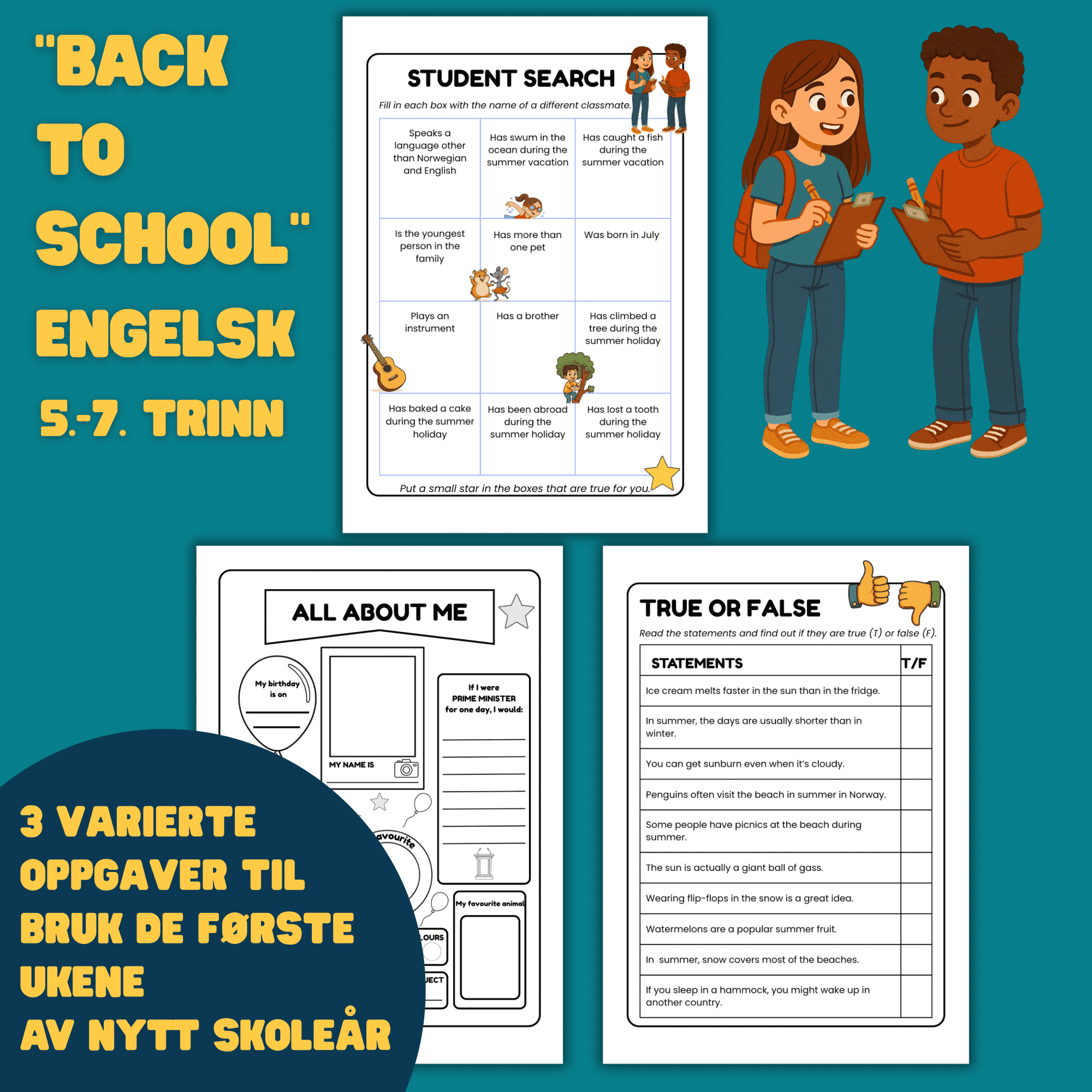 BACK TO SCHOOL - aktiviteter til oppstart