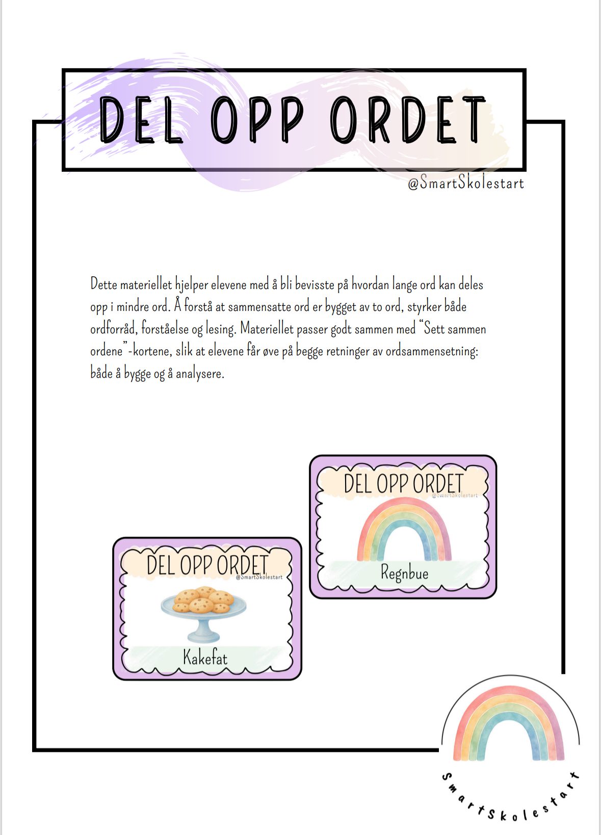 SPRÅKLEK: Del opp ordet - Bilde 2