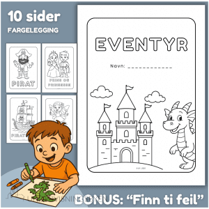Eventyr- FARGELEGGINGSHEFTE - BARNEHAGE OG SKOLE