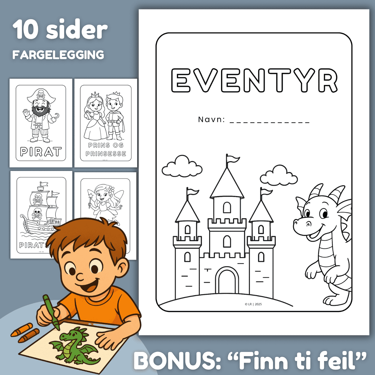 Eventyr- FARGELEGGINGSHEFTE - BARNEHAGE OG SKOLE