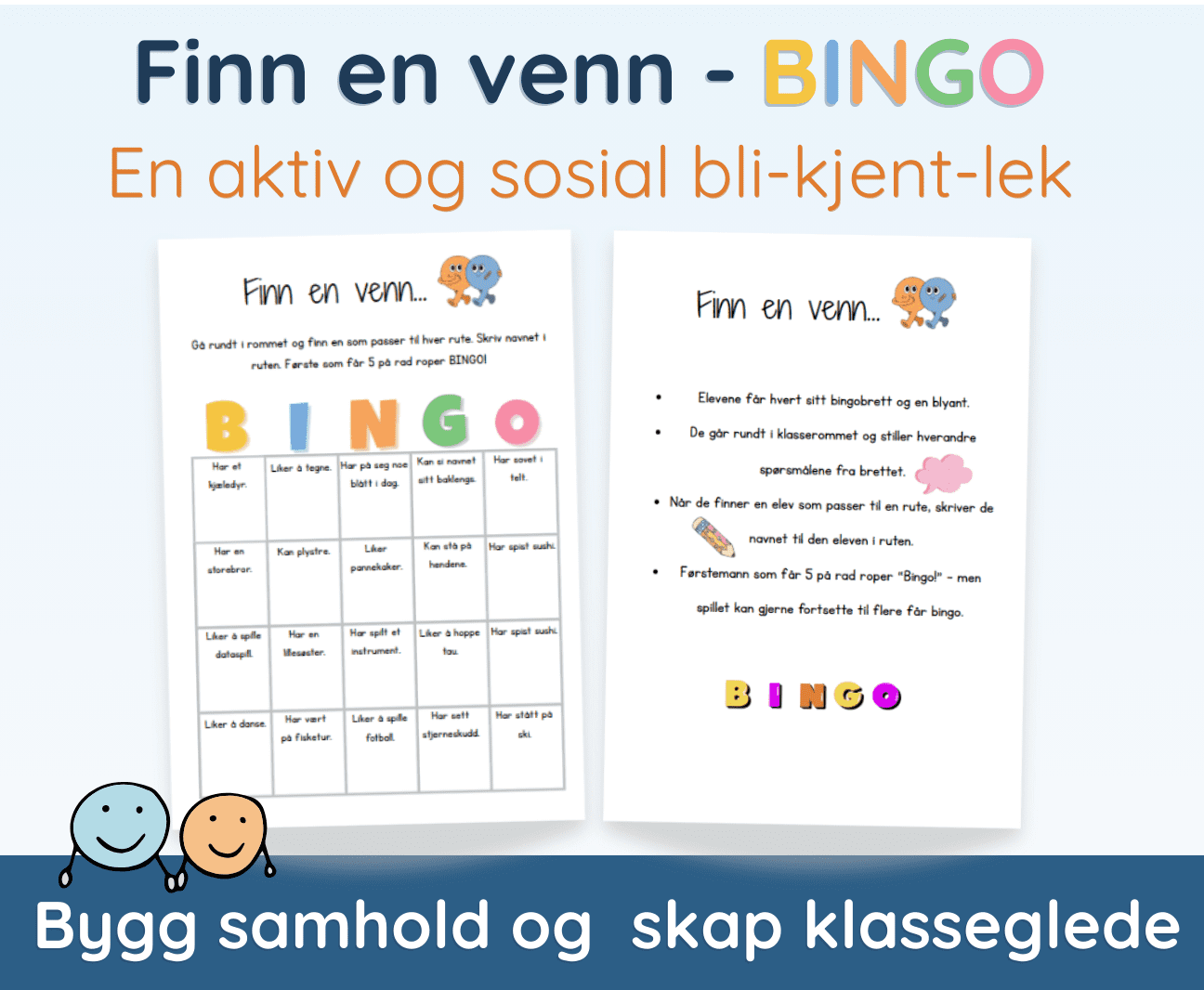 Finn en venn - BINGO
