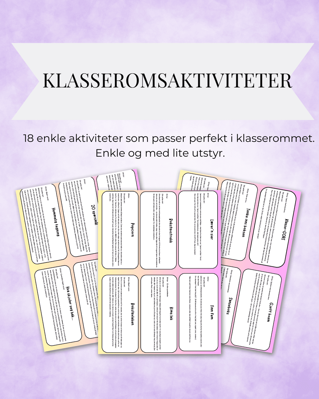 Klasseromsaktiviteter
