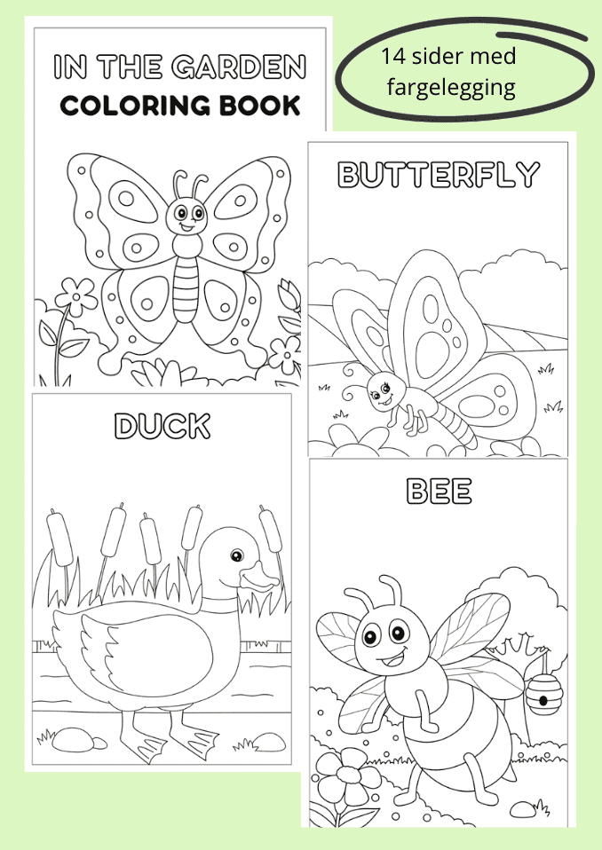 In the garden - fargeleggingsbok