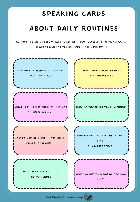 Speaking cards - daily routines - Bilde 2