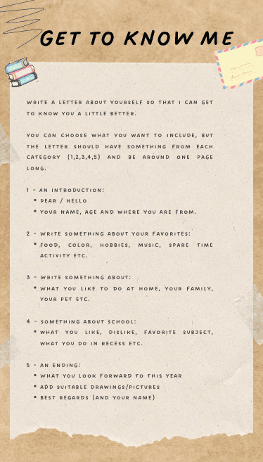 Get to know me - Letter template - Bilde 2