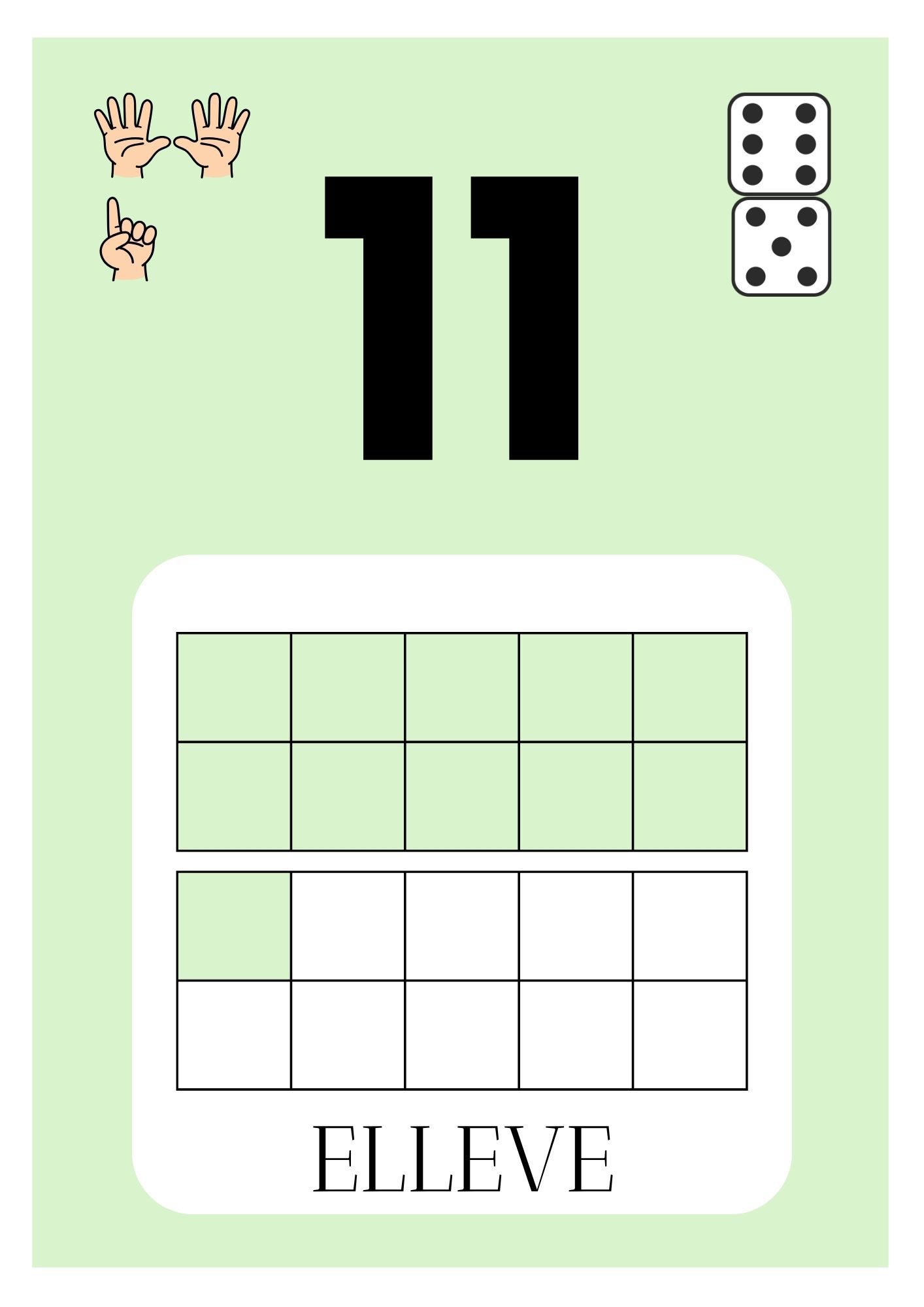 Tallplakater med tallene fra 0 til 20 - flerfarget - Bilde 13