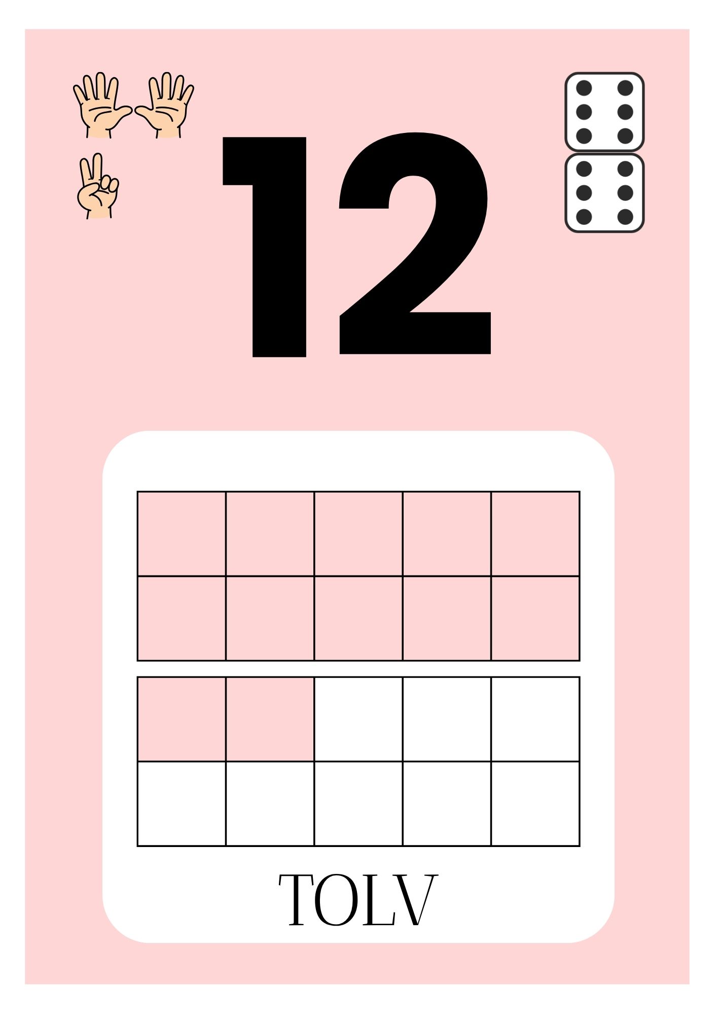 Tallplakater med tallene fra 0 til 20 - flerfarget - Bilde 14