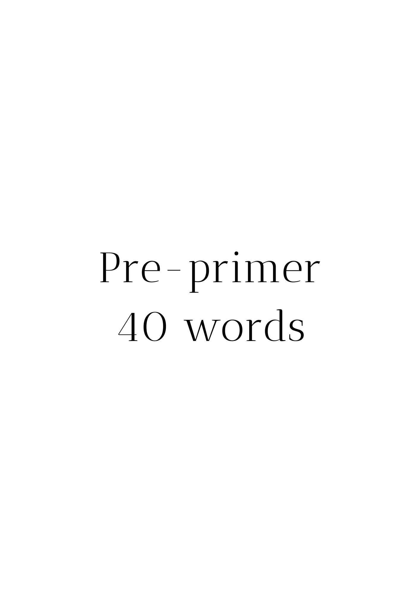 Dolch sight words - første engelske høyfrekvente ord - Bilde 2