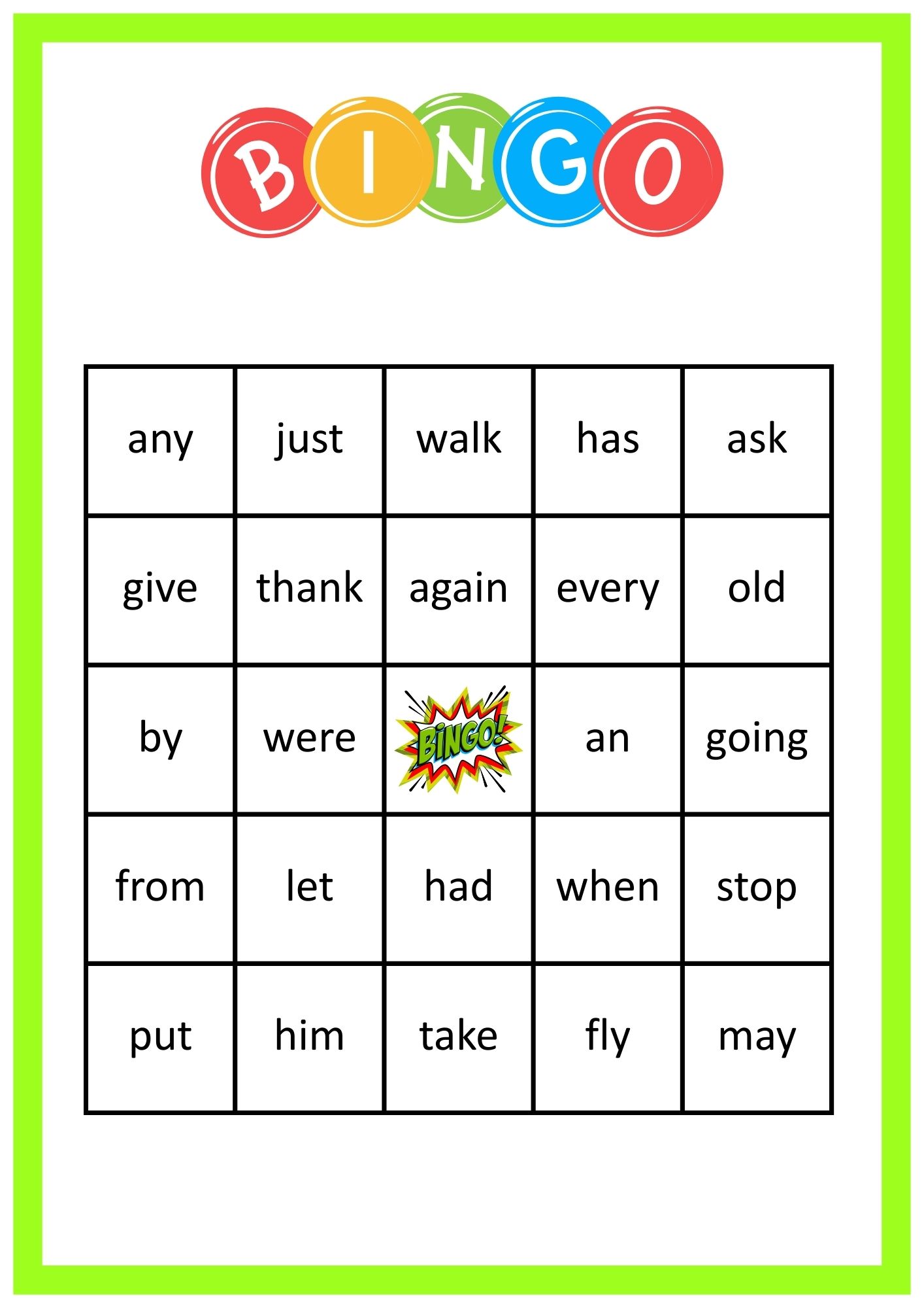 Dolch sight words - første engelske høyfrekvente ord - Bilde 15