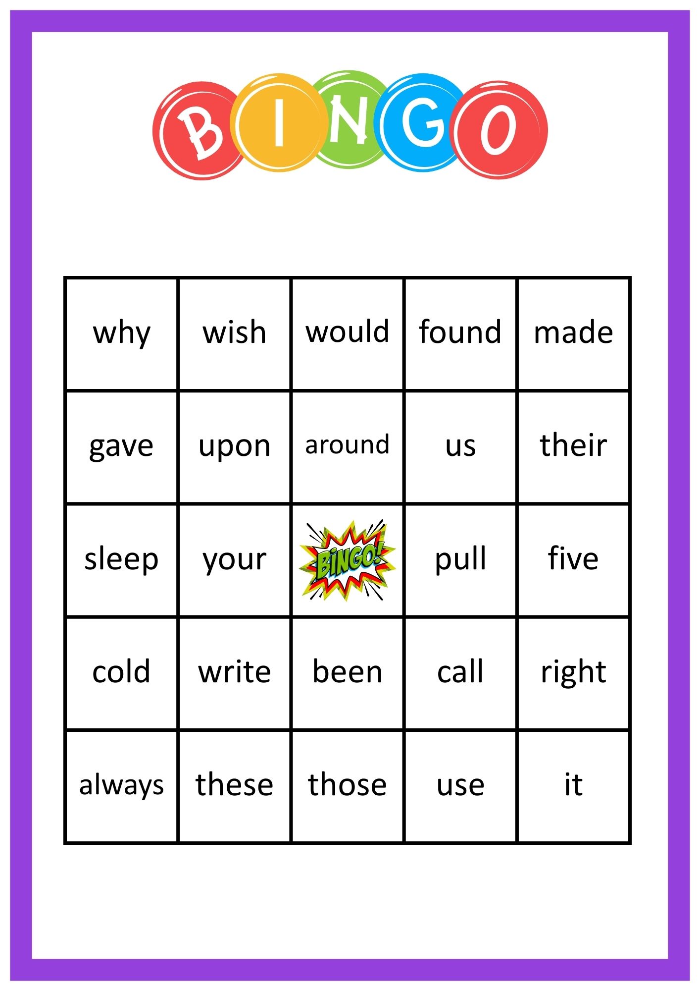 Dolch sight words - første engelske høyfrekvente ord - Bilde 20