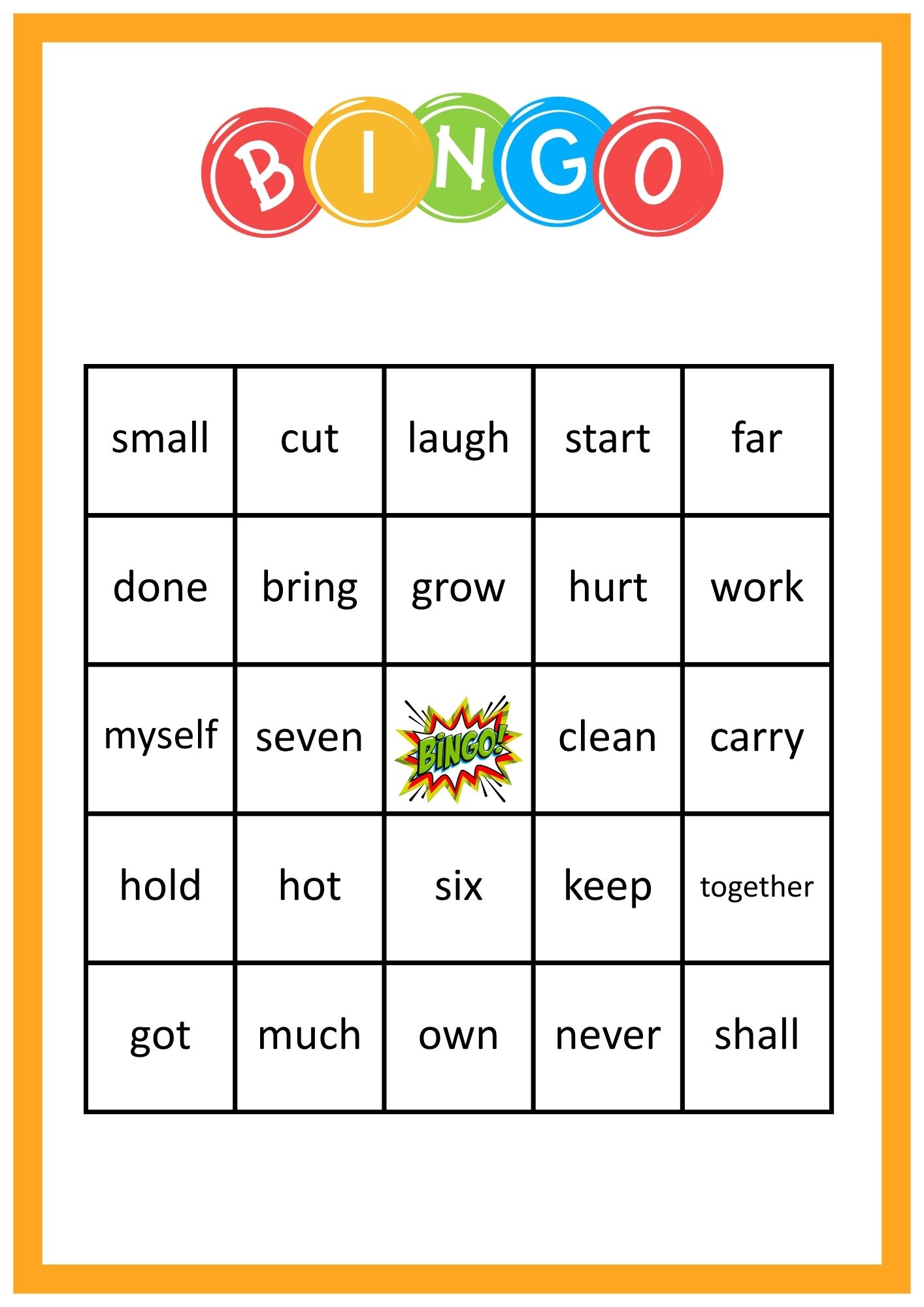 Dolch sight words - første engelske høyfrekvente ord - Bilde 25