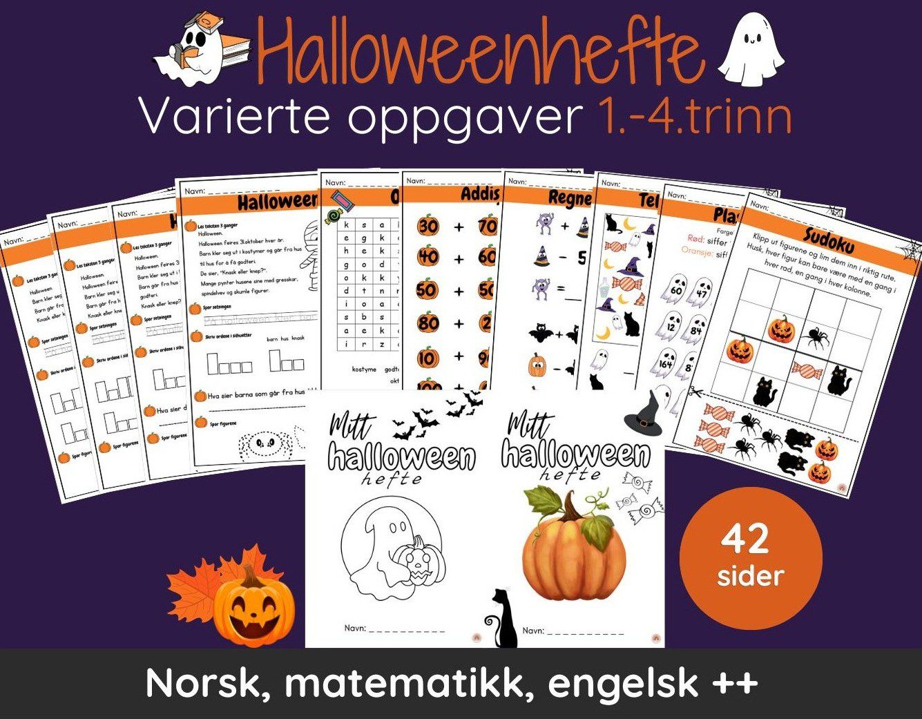 Halloweenhefte + lesetekster