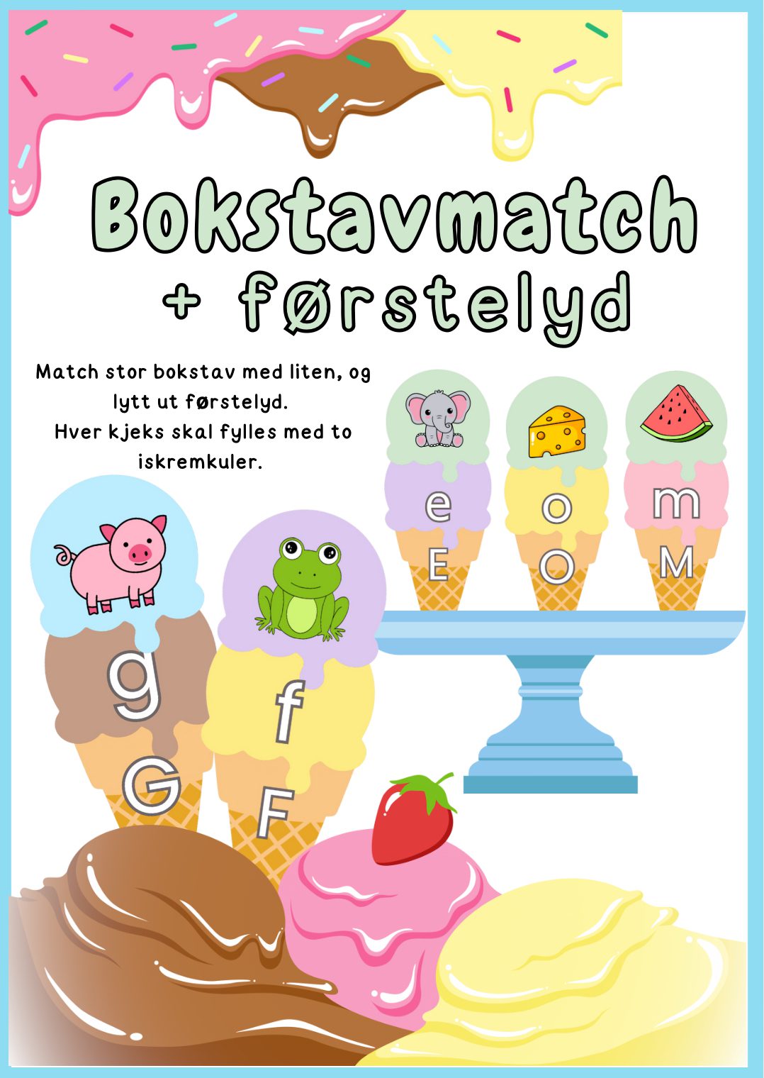 Bokstavmatch: Iskrem