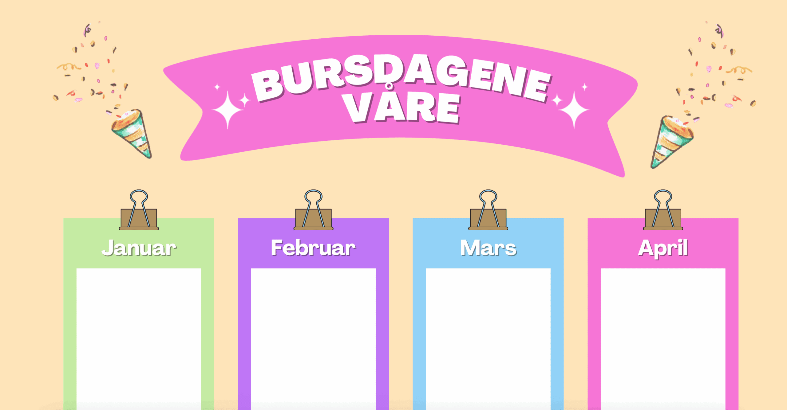 Bursdagene våre