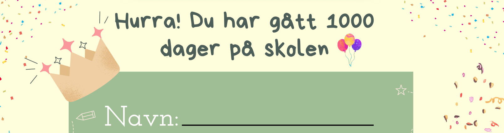 1000-dagers fest - diplom