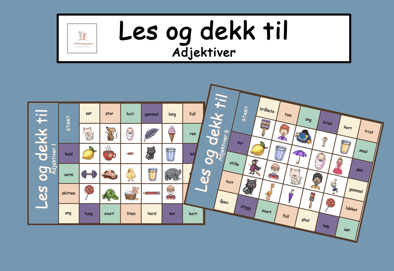 Adjektiv- Les og dekk til