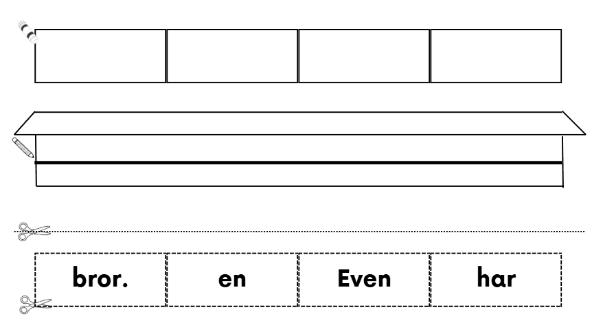 Klipp og lim setninger.