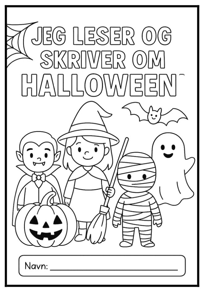 Jeg leser og skriver om halloween - 32 sider - BM - begynneropplæring - spesialundervisning