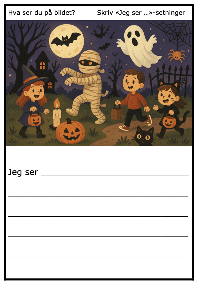 Jeg leser og skriver om halloween - 32 sider - BM - begynneropplæring - spesialundervisning - Bilde 4
