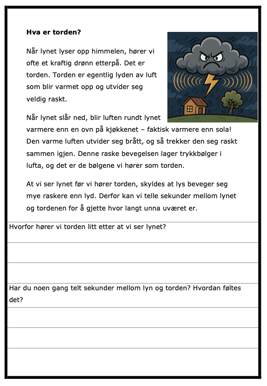 "Hva er det? - om været" - BM - 22 sider- ca 4.-6.trinn - lesetekster m/spørsmål - Bilde 2